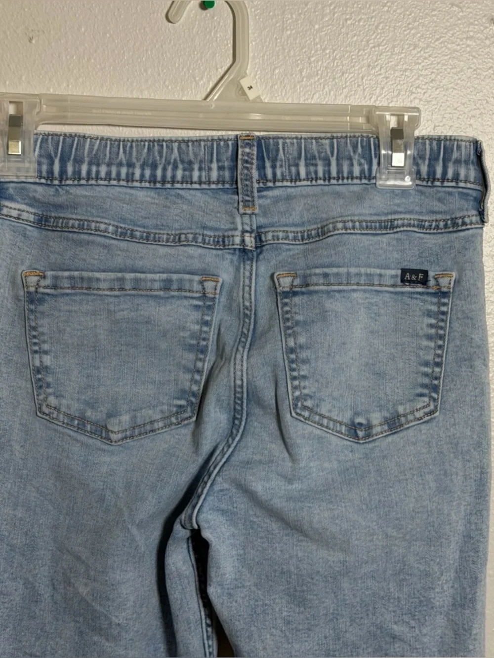 Abercrombie Kids Girl‎ Denim High-Rise Mini Mom Distressed Jeans Pull on 15/16